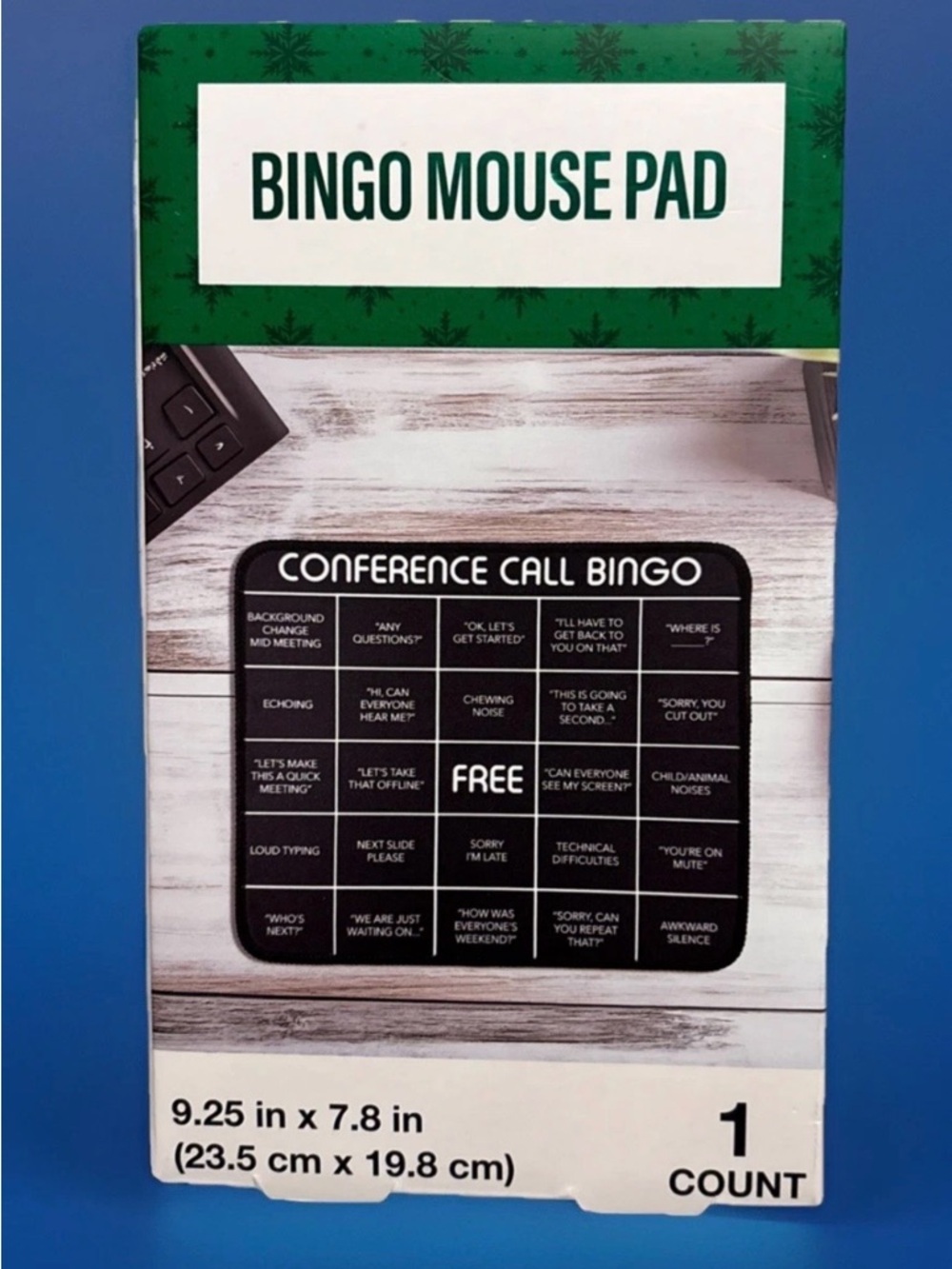 Conference Call Bingo Mouse Pad – Black